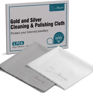 Jewellery Cleaning Cloth Set - 2PCS Silver Polishing Cloth, Remove Dust & Rust