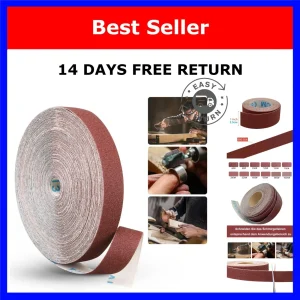 1in Aluminum Oxide Emery Cloth Sanding Roll Wood Metal Polishing