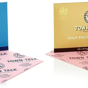 Set of Silver and Gold Polishing Cloths 12.5 x 17.5cm