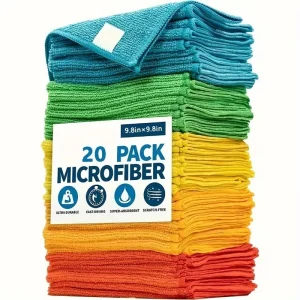 Microfiber Cleaning Cloth Set of 50 Towel Rag Car Polishing Detailing No-Scratch